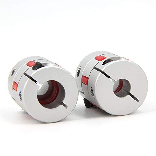 2PCS 8mm to 12mm Aluminium Plum Flexible Shaft Coupling Diameter25mm Length30mm 8x12mm Motor Connector Flexible Coupler for 3D Printer CNC Machine and Servo Stepped Motor（8x12mm） - size: 8x12mm, style: D25 L30