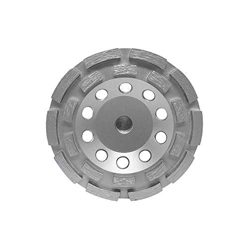 Concrete Masonry Stone Marble Angle Grinder 5'' Double Row Diamond Grinding Cup Wheel 5'' x 5/8''-11