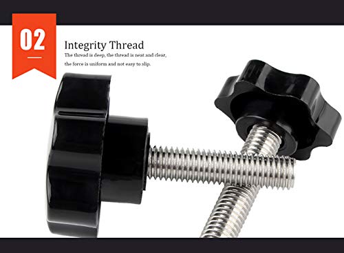 M6 x 10mm Thread Clamping Knob, Thumb Screw, Star Hand Knob Tightening Screw Knob for Machinery, 15Pcs - size: M6 x 10mm
