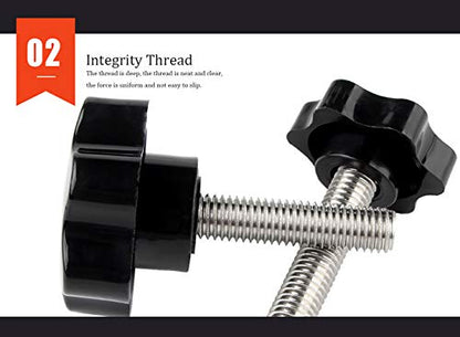 M6 x 10mm Thread Clamping Knob, Thumb Screw, Star Hand Knob Tightening Screw Knob for Machinery, 15Pcs - size: M6 x 10mm