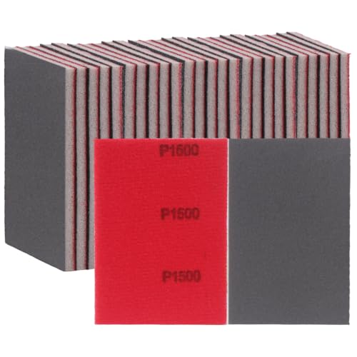30PCS Sanding Sponge Set Ultra Fine Soft Hand Sander Block 1500Grit - size: #1500 Particle size