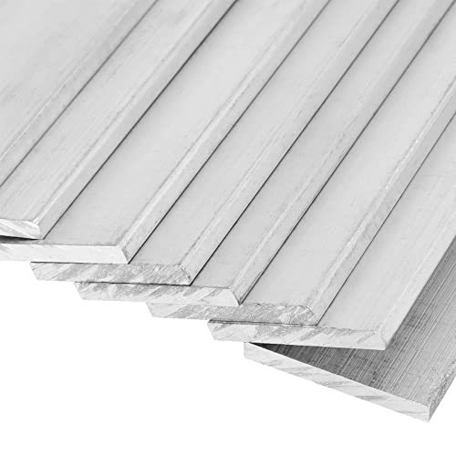 KEILEOHO 16 PCS 6061-T6511 Aluminum Flat Bar, 12 x 1 x 1/8 Inch Square Solid Bar Stock for Crafting, Metalworking and Industrial Projects - size: 16 PCS 12 x 1 x 1/8 In