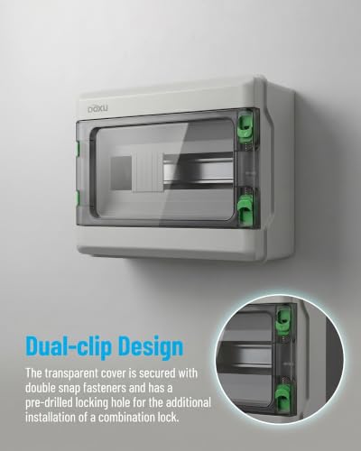 Circuit Breaker Box, IP66 Distribution Protection Box (HA-12 Way-H) - size: HA-12- 11.6x9x4.7 INCH