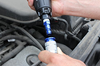 ColorFit Coupler & Plug Kit (5 Piece), T-Style 1/4" NPT Blue - style: Without Bumper