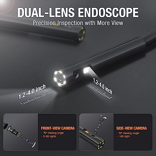 Teslong 5mm Dual Lens Borescope Camera for Home/Automotive/Pipe/Car/Wall - size: 5FT