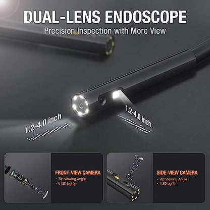 Teslong 5mm Dual Lens Borescope Camera for Home/Automotive/Pipe/Car/Wall - size: 5FT