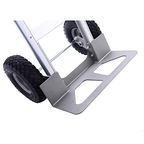 LEADALLWAY Aluminum Hand Trucks Heavy Duty with 10“ Solid Wheels,2 Wheel Dolly 550lbs Capacity