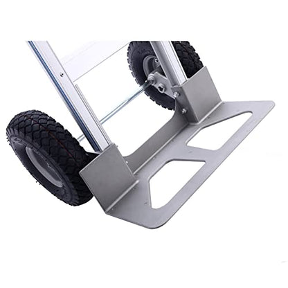 LEADALLWAY Aluminum Hand Trucks Heavy Duty with 10“ Solid Wheels,2 Wheel Dolly 550lbs Capacity