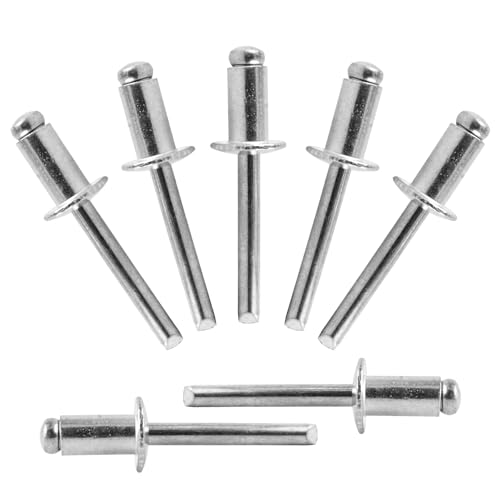 ALLCLEAN 80 Pcs 1/4" x 1/2" Aluminum Blind Rivets,6.4 x 12mm Pop Rivets,Aluminum Grip and Steel Mandrel - color: Aluminum, size: 1/4" x 1/2"