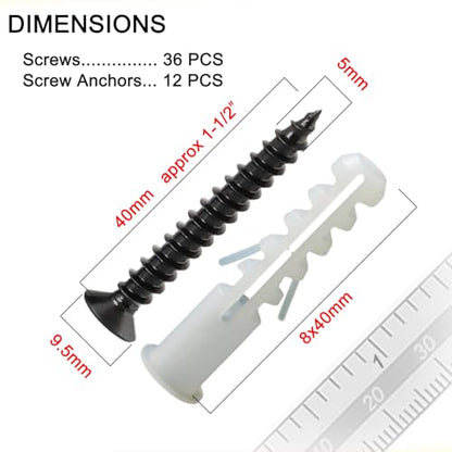 Wood Screws, Flat Head Phillips Self Tapping Screw, #10 x 1-1/2", 48 Pcs - size: #10 x 1-1/2"