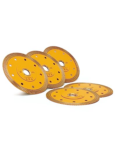 OSTEK 5Pcs/Box 4.5" Porcelain Tile Blade Super Thin Diamond Blade for Granite Marble Porcelain Ceramic Tiles - size: 4.5 inch-5