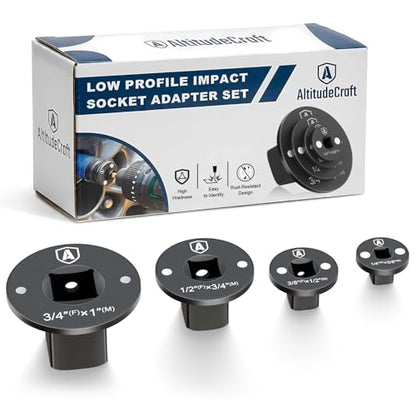 Low Profile Impact Socket Adapter Set for Tight Spaces