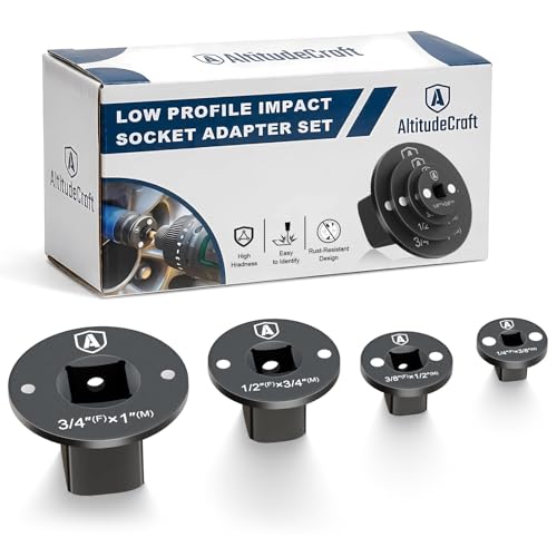Low Profile Impact Socket Adapter Set for Tight Spaces