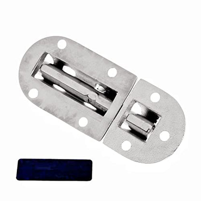 1/2Pack Stainless Steel 316 Door Window Lock Latch ，Marine Barrel Bolt Clasp Sliding Hasp Locks Push Pull Toggle Buckle W/Rubber gaskets (2Pack, Length: 90mm 3.54inch) - color: Silver, size: Length: 60mm/ 2.36inch