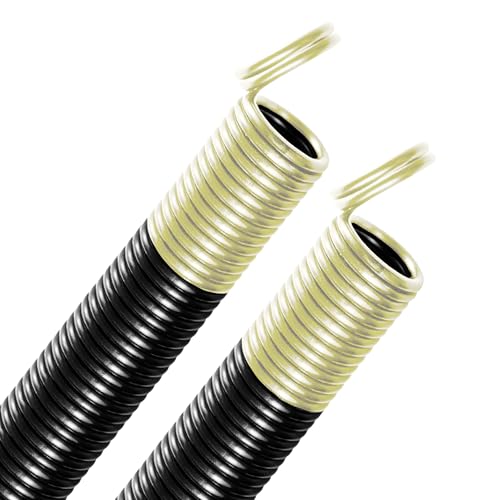 100 lb Tan Garage Door Extension Springs, Heavy-Duty Double-Looped 2-Pack for 7 ft Sectional Doors, ASTM 229 Steel, 30,000 Cycles - size: 100-Tan
