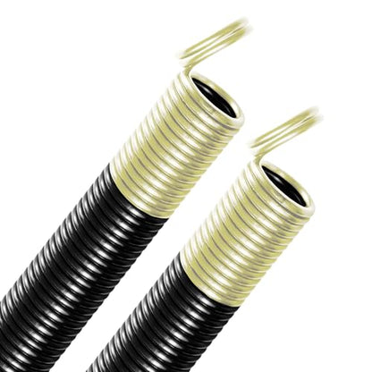 100 lb Tan Garage Door Extension Springs, Heavy-Duty Double-Looped 2-Pack for 7 ft Sectional Doors, ASTM 229 Steel, 30,000 Cycles - size: 100-Tan