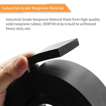 DOBTIM Rubber Strips 1/2(.500)" Thick X 1" Wide X 10'Long, Solid Rubber Rolls Use for Gaskets DIY Material, Supports, Sealing, Bumpers, Protection, Abrasion, Black - size: 1" X 10', style: .500" thick (No Adhesive）