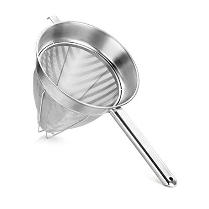 New Star Foodservice Chinois Mesh Strainer, Stainless Steel, Reinforced, Extra Fine Mesh, 10-Inch - size: 10-Inch