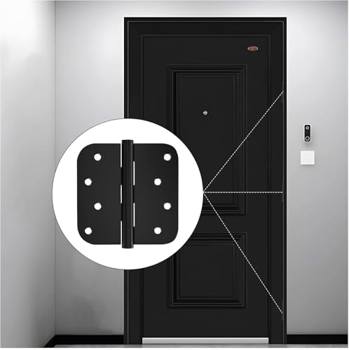 Bartuda Ball Bearing Door Hinges, 4" Stainless Steel Matte Black, Pack of 3 - color: 3 Pack Black, size: 4 inch - 3 pack