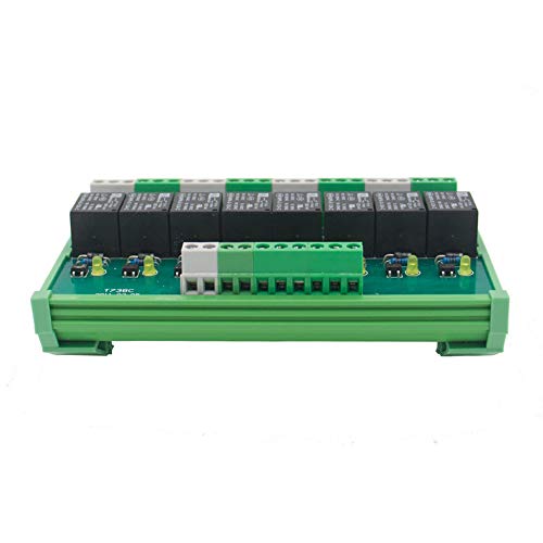8 Channel Interface Relay Module 24VACDC DIN Rail Panel Mount for Automation PLC Board (FY-T738-24VACDC) - size: 24VACDC