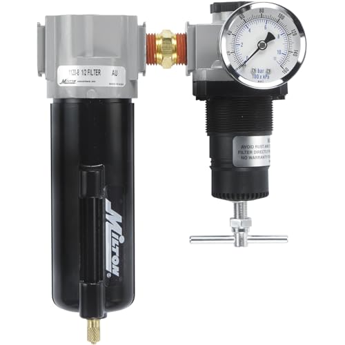 Milton 1108 1/2" Filter and Regulator Duo, Black