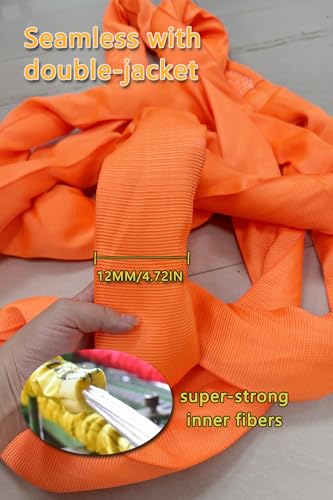 33,000 LBS Lifting Sling, 13 FT Eye & Eye Round Sling - size: 33,000lb-16.4ft