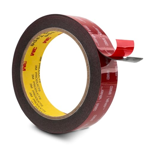 3M Tape 5952 Double Dided 1''x15.4Ft Heavy Duty 0.043in Thick, Black - color: Black, size: Width 1"