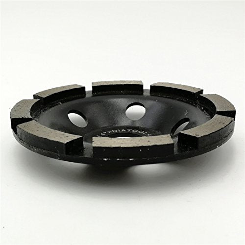 SHDIATOOL 4 Inch Single Row Diamond Grinding Cup Wheel for Concrete Granite Marble Masonry Brick Fits 5/8 Inch Arbor - size: 4 Inch, style: Single Rows