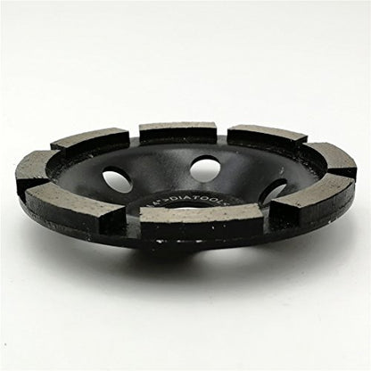 SHDIATOOL 4 Inch Single Row Diamond Grinding Cup Wheel for Concrete Granite Marble Masonry Brick Fits 5/8 Inch Arbor - size: 4 Inch, style: Single Rows