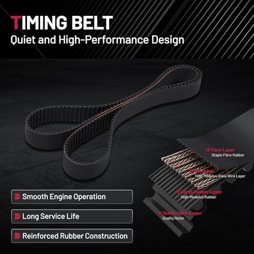 BDFHYK TKH-002C Engine Timing Belt Kit with Water Pump Thermostat Compatible with Honda Accord Crosstour Odyssey Pilot Ridgeline Compatible with Acura TL RL TSX ZDX MDX RDX Vue 3.0L 3.2L 3.5L 3.7L V6 - size: TKH-002C