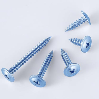 Wensilon（300 pcs）#6×1-1/4" Phillips Truss Head Wood Screws Galvanizing Quick Metal Self Tapping. - color: Silver, size: #6×1-1/4"