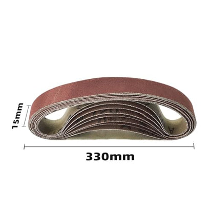 1/2 x 13 Inch Sanding Belts, 10 Pack Aluminum Oxide Abrasive Sandpaper, Multi-Grit Sanding Belts for Belt Sander, Ideal for Wood Metal Leather Polishing & Finishing
