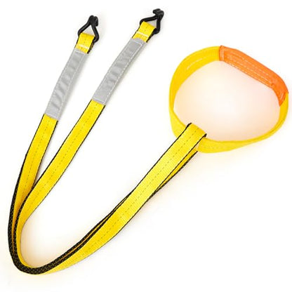 2 Inch x 5 ft Industrial Forklift Battery Lifting Carrying Sling Battery Carrier Lifter Strap with Hook 12 Inch Lift Round Ring with Protector Pad Heavy Duty for Industry Factory