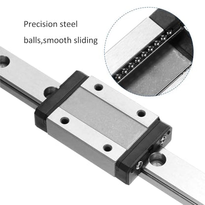 200mm Long MGN9 Miniature Linear Sliding Guide Rail with 1PCS MGN9C Stainless Steel Carriage Block for 3D Printer X, Y, Z axis and CNC Machines - color: MGN9C, size: 200mm/7.87 inches