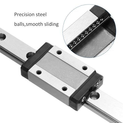 200mm Long MGN9 Miniature Linear Sliding Guide Rail with 1PCS MGN9C Stainless Steel Carriage Block for 3D Printer X, Y, Z axis and CNC Machines - color: MGN9C, size: 200mm/7.87 inches