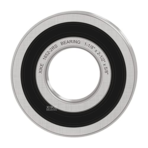 XIKE 4 Pcs 1652-2RS Bearings 1-1/8"x2-1/2 x5/8",Double Rubber Seals. - size: 1652-2RS Size 1-1/8"x2-1/2"x5/8"