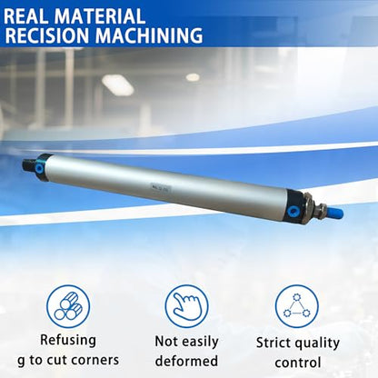 CG WEITENG Pneumatic Mini Pneumatic Cylinder MAL Single Rod Aluminum Double Acting Pneumatic Cylinder 32mm Bore 250mm Stroke(MAL32x250) - color: MAL-32 mm, size: 250 mm