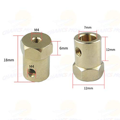 CHANCS 6 Pieces 7mm Motor Flexible Coupling Coupler Connector for Car Wheels Tires Shaft Motor Accessories - size: 6PCS, style: 7mm