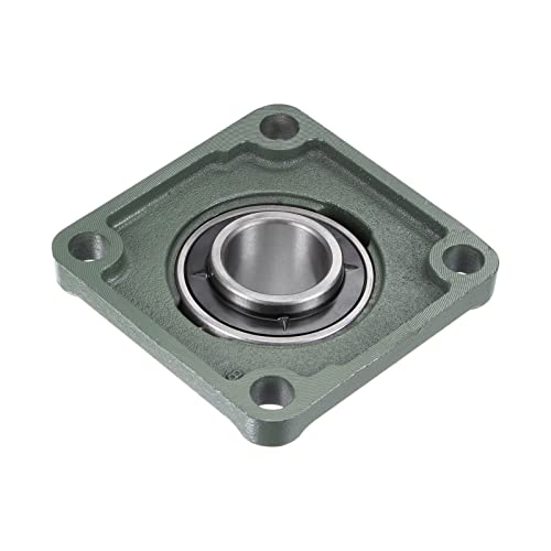 uxcell UCF208 Flange Block Bearings 40mm Bore Cast Iron Bearing Unit Set Screw Lock - size: 40mm