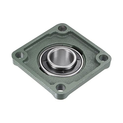 uxcell UCF208 Flange Block Bearings 40mm Bore Cast Iron Bearing Unit Set Screw Lock - size: 40mm