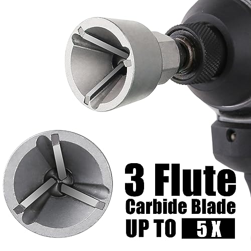 1/8"-3/4" External Chamfer Drill Bit, Bolt Deburring Tool for Metal