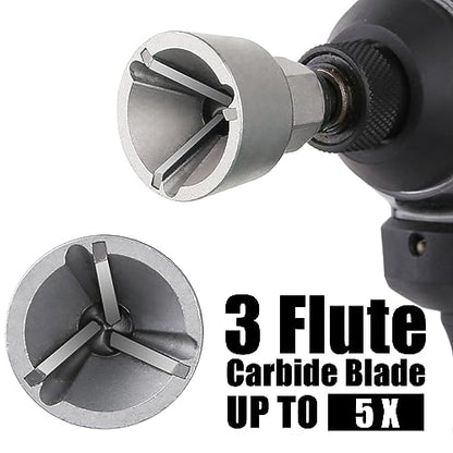 1/8"-3/4" External Chamfer Drill Bit, Bolt Deburring Tool for Metal