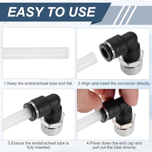 uxcell 12pcs Push to Connect Fittings 1/2" OD Brass Thread Elbow and Air - size: 1/2" OD
