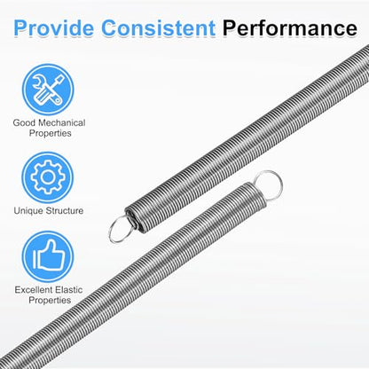 uxcell 4pcs Extension Springs 0.5x8x300mm/0.02x0.31x11.81in Extended Spring - size: 0.5x8x300mm/0.02x0.31x11.81in