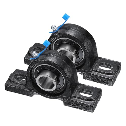 uxcell 2pcs UCP204 Pillow Block Bearings 20mm Bore Bearing Units Cast Steel Flange Mounted Bearing Housing - size: UCP204 ID 20mm