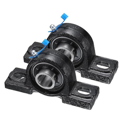 uxcell 2pcs UCP204 Pillow Block Bearings 20mm Bore Bearing Units Cast Steel Flange Mounted Bearing Housing - size: UCP204 ID 20mm
