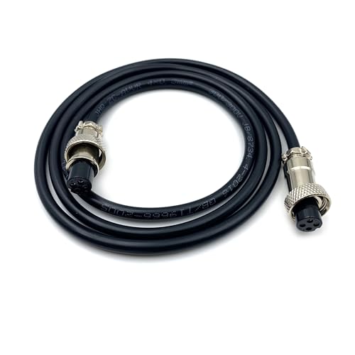 3.28 ft GX12 4 Pin Double Female Cable, GX12 4Pins Double Female Head Aviation Cordset Electrical Connector Panel Mount Circular Metal Adapter Cordset for Ships 5A 125V 22AWG (1meter) - size: GX12 4Pin