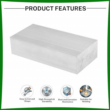6061 Aluminum Flat Bar, 1" Thickness X 2" Width X 4" Length Aluminum Flat Plate, Solid Aluminum Bar for Crafting, Industrial Building - size: 1" X 2" X 4"