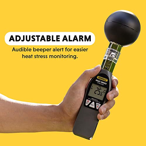 General Tools Deluxe Heat Index Monitor #WBGT8778 With 75 x 75 mm Brass Black Ball, 32° to 122° F, 0 to 100% RH - style: Deluxe