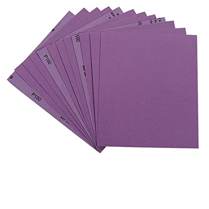Sandpaper 150 Grit, Wet Dry Sanding Sheets 9 x 11 Inch, Advanced White Fused Alumina Abrasive Sander Paper for Wood Furniture Finishing, Metal Sanding, Automotive Polishing,12-Sheets - style: 150 Grit